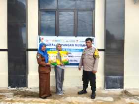 Polres Rokan Hilir Gelar Gerakan Pangan Murah di Tanah Putih Tanjung Melawan, 2 Ton Beras Habis