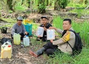 Cegah Karhutla, Polsek Bangko Pusako Gencarkan Sosialisasi Larangan Bakar Lahan