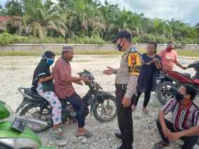 Pendisiplinan Prokes, Polsubsektor Pelalawan Gelar Operasi Yustisi