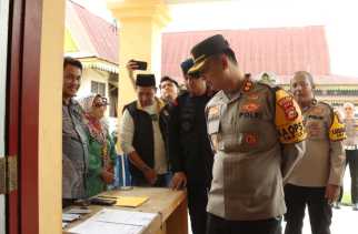 Kapolres Inhu dan Tim Pamatwil Polda Riau Monitoring Pleno