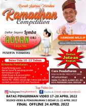 Ketua DPRD Pekanbaru Gelar Lomba Adzan Untuk Anak Usia 10-13 Tahun