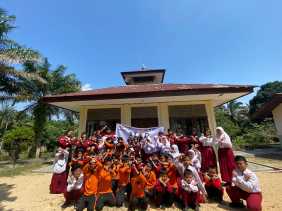 Mahasiswa Kukerta UNRI 2023 Sosialisasikan Anti-Bullying di SDN 012 Kampung Buana Makmur