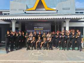 Rutan Kelas IIB Rengat Gelar Apel Siaga Pengamanan Nataru 2025-2026