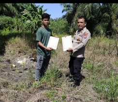 Cegah Karhutla, Polsek Bangko Pusako Ajak Warga Tidak Bakar Lahan