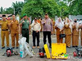 Gelar Apel Kesiapsiagaan Karhutla, Polsek TPTM dan Forkopimcam Bersinergi Cegah Kebakaran Hutan dan Lahan
