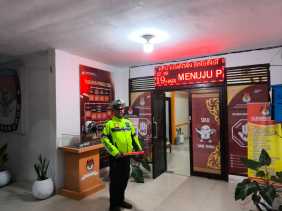 Satgas Kamseltibcarlantas Polres Kuansing Gelar Patroli dan Pengaturan Lalu Lintas di Lokasi Strategis Jelang Pilkada 2024