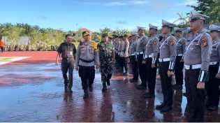 Polres Rokan Hulu Gelar Apel Pasukan Operasi Lilin Lancang Kuning 2024