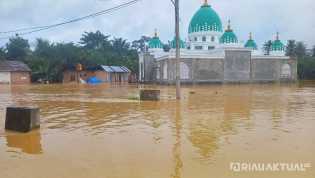 Banjir Landa Lima Desa di Kampar, Polisi Imbau Warga Tetap Waspada