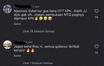 Usai Dikabarkan Terjaring OTT, Instagram Gubri Abdul Wahid Diserang Netizen