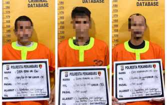 Polresta Pekanbaru Tangkap 3 Pelaku Pengeroyokan di Parkiran Swalayan