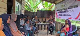 Polsek Rambah Ajak Warga Pasir Maju Wujudkan Pemilu Damai