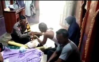 Polsek Mandau Berikan Bantuan Sosial Kepada Warga Desa Bathin Sobanga