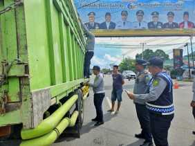 Gakkum Penumbar di Inhu, Dishub Riau Tilang 116 Truk