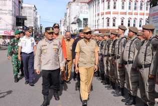 Rohil Siaga Banjir, Polres dan Pemkab Gelar Apel Kesiapsiagaan