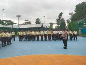 Polsek Pulau Burung Gelar Pelatihan Security PT. RSUP untuk Sukseskan Pilkada 2024