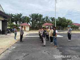Hari Libur, Kapolsek Tanah Putih Tanjung Melawan Gelar Apel Kesiapsiagaan di Rokan Hilir