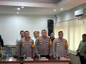 Rapat Koordinasi Pendirian TPS di Perbatasan, Kapolres Rohul Hadiri Rakor Bersama KPU Riau