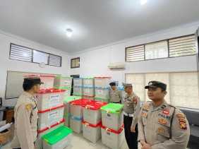 Polres Kuansing Perketat Pengamanan KPUD Kuansing untuk Pilkada 2024