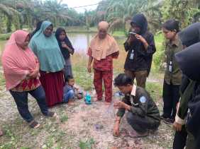 KUKERTA UNRI 2023: Pendidikan Mitigasi Bencana dan Biopori di Desa Sungai Geringging