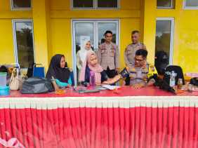 Polsek Kelayang Pastikan Kesehatan Personel Pam di PPK