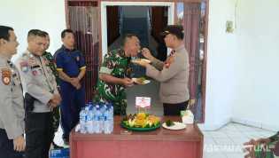 Soliditas Tanpa Batas, Polsek Rimba Melintang Rayakan HUT TNI ke-80 Bersama Koramil