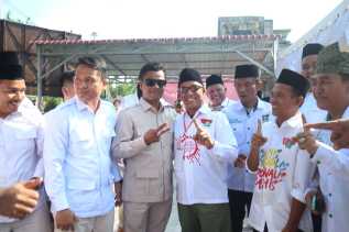 Gerindra dan PKB Tampak Mesra Saat Sambangi Kantor KPU Rohul