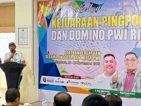 PWI Riau Gelar Kejuaraan Domino dan Tenis Meja, Raja Isyam: Kita Semua Bersatu