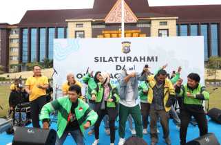 Akrab dan Hangat, Irjen Herry-Driver Ojek Online Olahraga Bersama