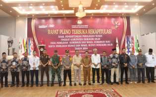 Kapolres Inhil Hadiri Pembukaan Rapat Pleno Terbuka Hasil Perolehan Suara