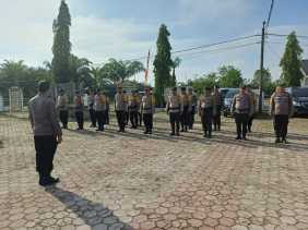 Wakapolsek AKP Martius Pimpin Apel Kesiapan Pengamanan Pilkada 2024 di Minas