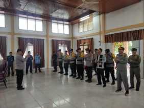 Apel Pengamanan Rekapitulasi Suara Pilkada 2024 di Sabak Auh Berlangsung Aman dan Kondusif