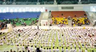 Ribuan Atlet Ikuti Ujian Kenaikan Tingkat Taekwondo Pekanbaru
