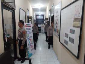 Polres Kuansing Intensifkan Pengecekan Pengamanan Kantor Bawaslu