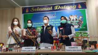BBPOM Pekanbaru Sita Ratusan Jenis Kosmetik Ilegal