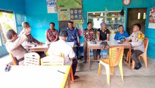 Sukseskan Pemilu Damai 2024, Polsek Lirik Duduk Bareng Pengurus Banser