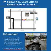 Perbaikan Jalan Amblas, Jalan Lobak Diberlakukan Satu Arah Mulai Besok