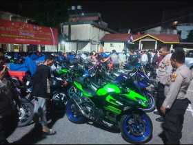 Terindikasi Aksi Balap Liar, Satlantas Polresta Pekanbaru Amankan 58 Sepeda Motor