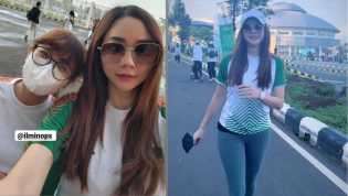 Potret Aura Kasih Lari Marathon, Hot Mom Kece Badai!