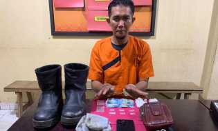 Polsek Peranap Tangkap Pengedar Sabu yang Sembunyikan Narkoba di Kaos Kaki