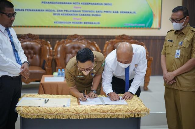 DPMPTSP dan BPJS Dumai MoU Bersama Kejaksaan Negeri Bengkalis 