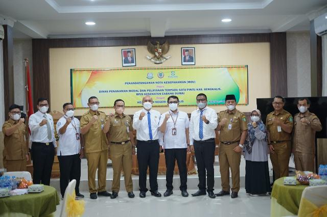 DPMPTSP dan BPJS Dumai MoU Bersama Kejaksaan Negeri Bengkalis 