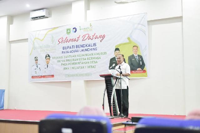 Bupati Bengkalis Launching Aplikasi Bantuan Keuangan 1 Miliar 1 Desa