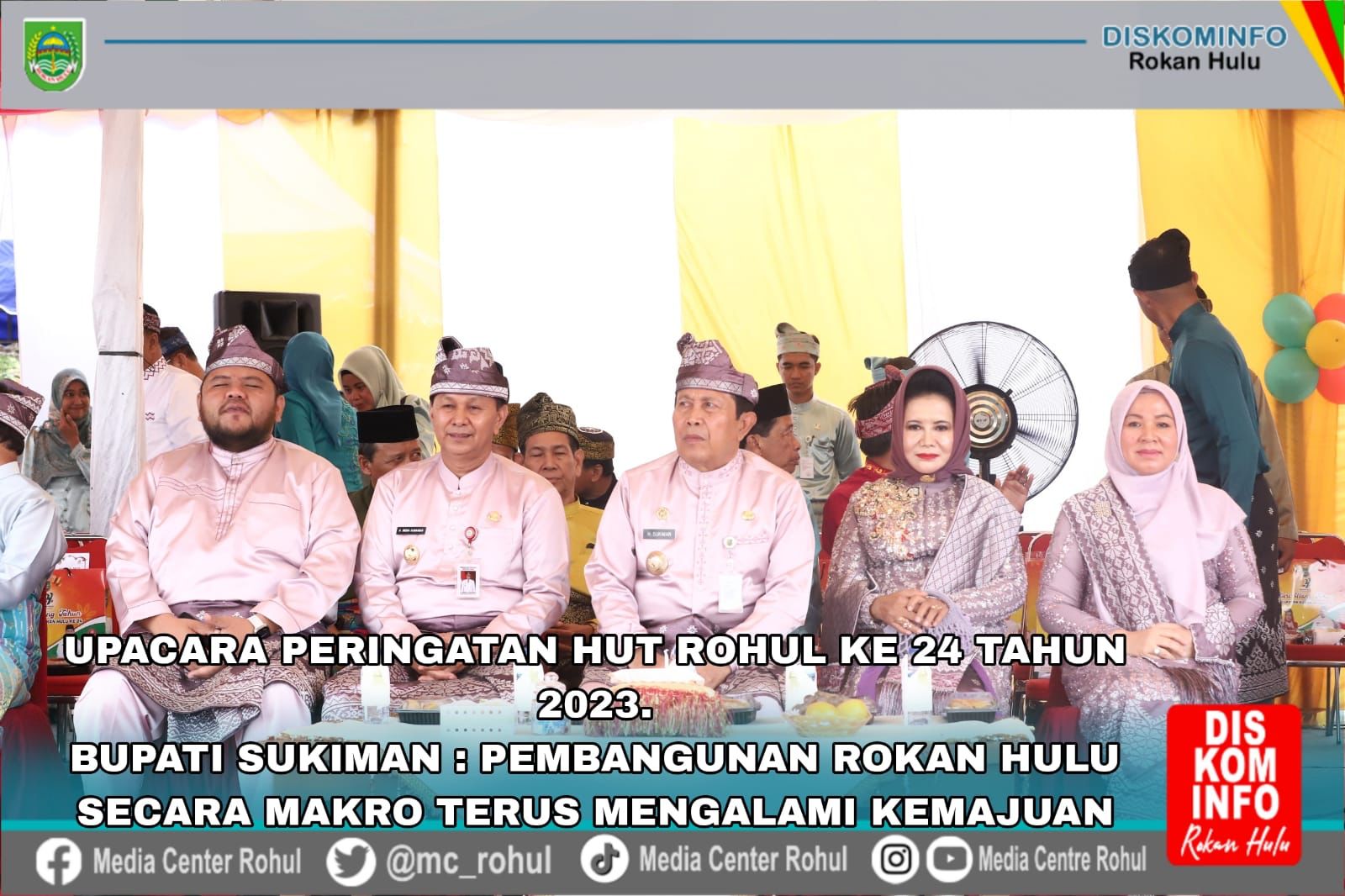Bupati Sukiman Memperingati HUT Rohul ke-24 dengan Semangat Kemajuan