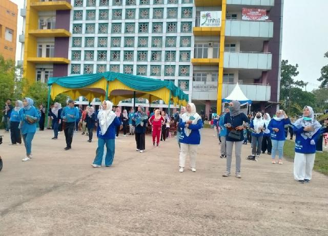 Dinkes Inhil Gelar Senam Sehat Dalam Rangka Peringati HKN ke-58