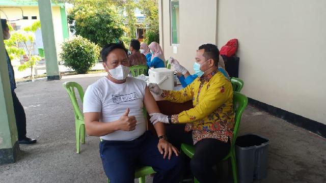 Mulai Dari ASN, Honorer dan THL DLH Bengkalis Ikuti Vaksinasi Covid-19 Tahap Tiga
