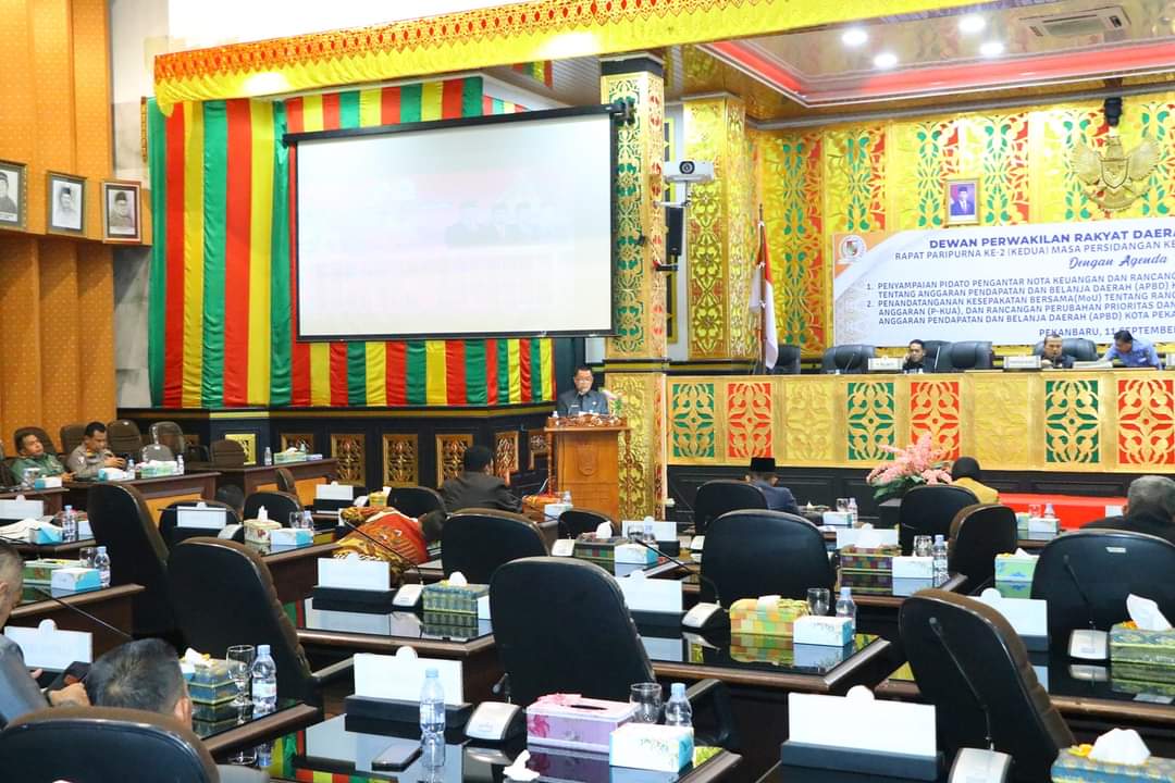 MoU R-APBD Perubahan Pekanbaru 2023 Dipimpin oleh Ketua DPRD Pekanbaru Sabarudi